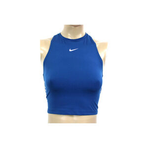 NIKE DRI-FIT Sz XS Women Blue Training Athletic Crop Racer Back Muscle Tank Top